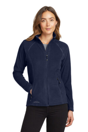 NAVY EB225 eddie bauer women's full-zip microfleece jacket