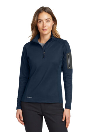 RIVER BLUE NAVY EB235 eddie bauer women's 1/2-zip performance fleece