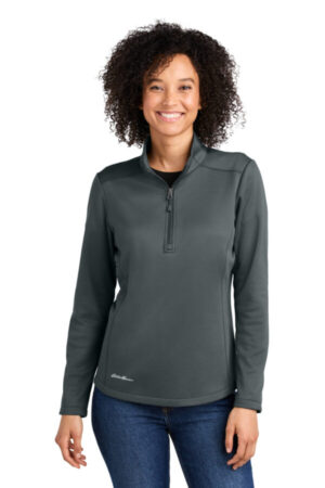 EB2370 eddie bauer women's smooth mid layer fleece 1/2-zip