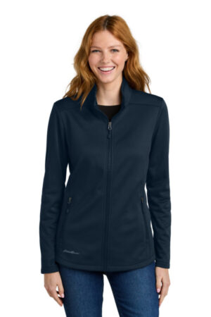 RIVER BLUE NAVY EB2470 eddie bauer women's smooth mid layer fleece full-zip