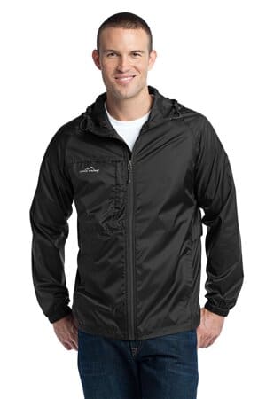 BLACK EB500 eddie bauer-packable wind jacket