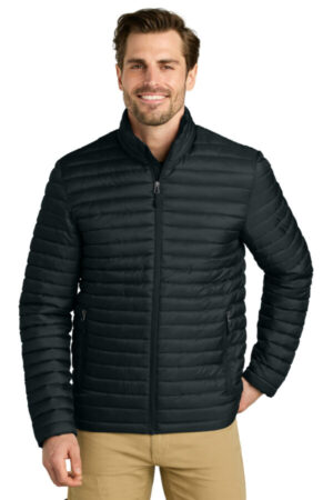 BLACK EB514 eddie bauer packable quilted full-zip