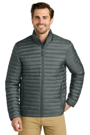 METAL GREY EB514 eddie bauer packable quilted full-zip