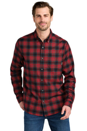 EB610 eddie bauer long sleeve favorite flannel plaid shirt