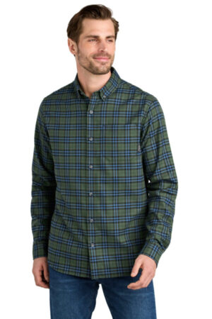 SOFT OLIVE PLAID EB610 eddie bauer long sleeve favorite flannel plaid shirt