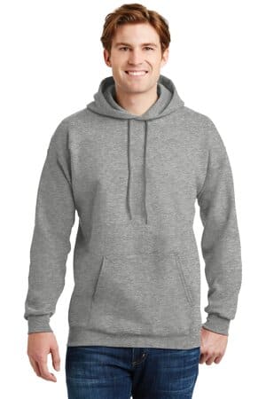 LIGHT STEEL F170 hanes ultimate cotton-pullover hooded sweatshirt