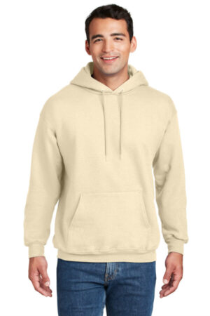 NATURAL F170 hanes ultimate cotton-pullover hooded sweatshirt