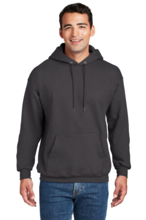 SMOKE GRAY F170 hanes ultimate cotton-pullover hooded sweatshirt
