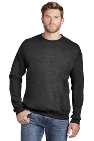 CHARCOAL HEATHER** F260 hanes ultimate cotton-crewneck sweatshirt