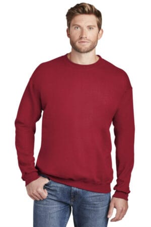 DEEP RED F260 hanes ultimate cotton-crewneck sweatshirt
