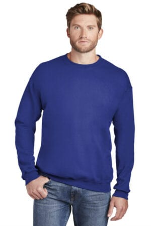 DEEP ROYAL F260 hanes ultimate cotton-crewneck sweatshirt