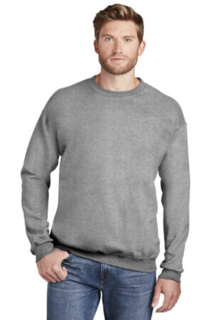 LIGHT STEEL* F260 hanes ultimate cotton-crewneck sweatshirt