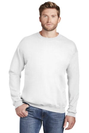 WHITE F260 hanes ultimate cotton-crewneck sweatshirt