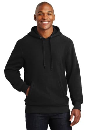 BLACK F281 sport-tek super heavyweight pullover hooded sweatshirt