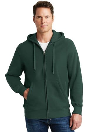 DARK GREEN F282 sport-tek super heavyweight full-zip hooded sweatshirt