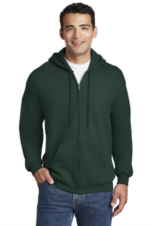 DEEP FOREST F283 hanes ultimate cotton-full-zip hooded sweatshirt