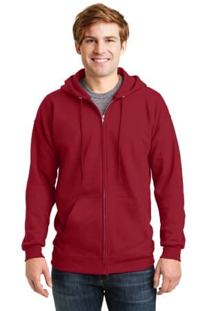 F283 hanes ultimate cotton-full-zip hooded sweatshirt