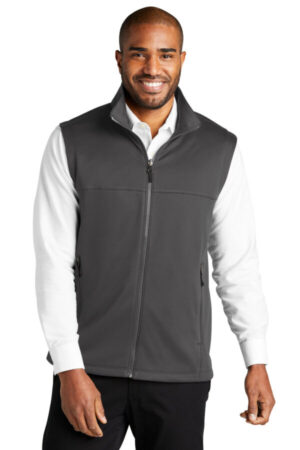 GRAPHITE F906 port authority collective smooth fleece vest