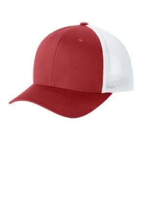 RED/ WHITE FF110M flexfit 110 mesh cap