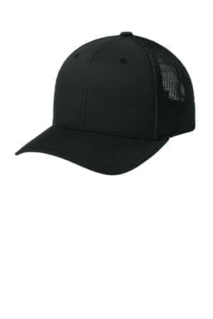 BLACK BLACK FF6511 flexfit trucker mesh cap