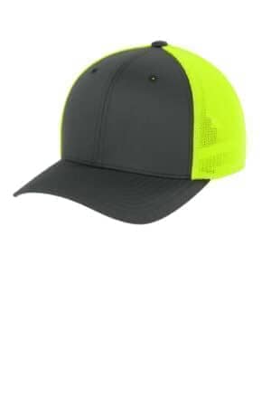 CHARCOAL/ NEON YELLOW CHARCOAL/ NEON YELLOW FF6511 flexfit trucker mesh cap