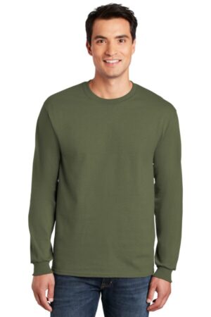 MILITARY GREEN G2400 gildan-ultra cotton 100% us cotton long sleeve t-shirt