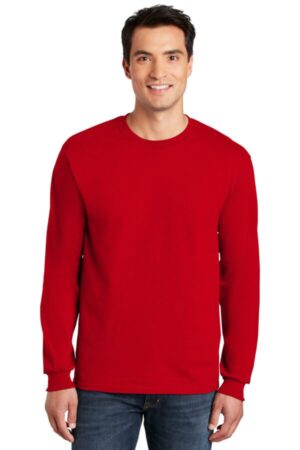 RED G2400 gildan-ultra cotton 100% us cotton long sleeve t-shirt