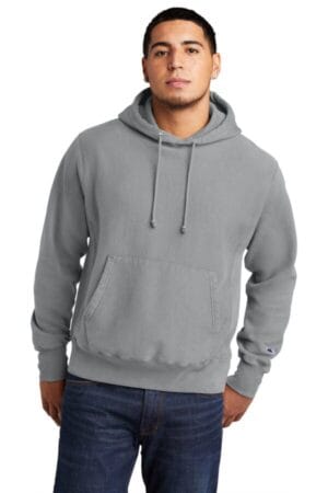 CONCRETE GDS101 champion reverse weave garment-dyed hooded sweatshirt