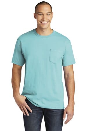 LAGOON BLUE H300 gildan hammer pocket t-shirt