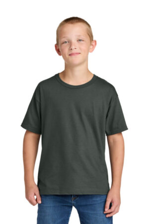 CHARCOAL GREY IC46B jerzees ultimate youth ring spun t-shirt