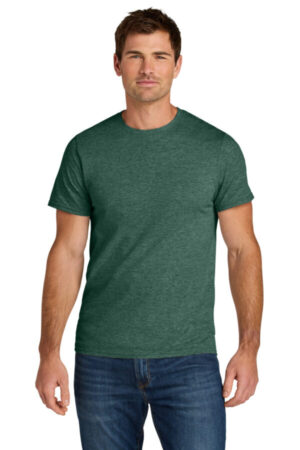 FOREST GREEN HEATHER IC46M jerzees ultimate unisex ring spun t-shirt