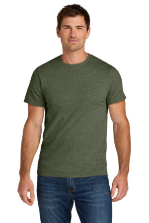 MILITARY GREEN HEATHER IC46M jerzees ultimate unisex ring spun t-shirt