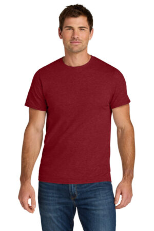 PEPPERED RED HEATHER IC46M jerzees ultimate unisex ring spun t-shirt