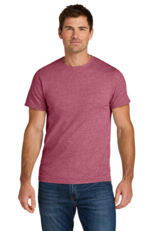 RASPBERRY HEATHER IC46M jerzees ultimate unisex ring spun t-shirt