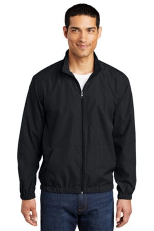 BLACK J305 port authority® essential jacket