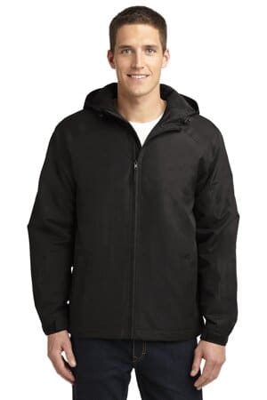 TRUE BLACK J327 port authority hooded charger jacket