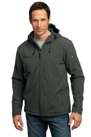 J706 port authority textured hooded soft shell jacket