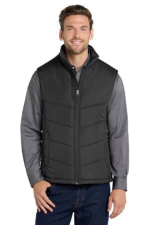 BLACK J709 port authority puffy vest