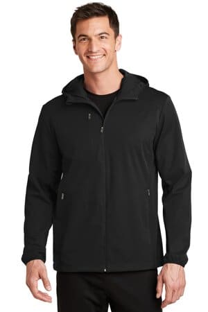 J719 port authority active hooded soft shell jacket