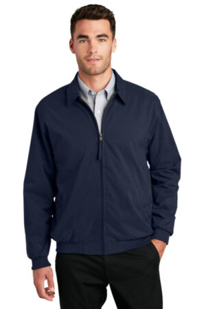 BRIGHT NAVY/ PEWTER  J730 port authority casual microfiber jacket