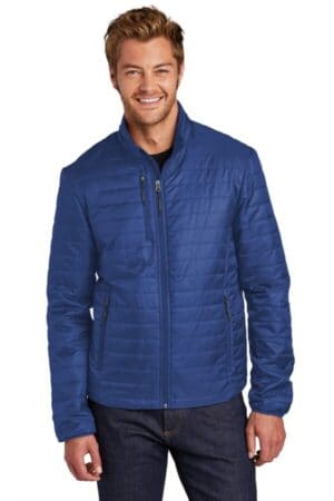 COBALT BLUE J850 port authority packable puffy jacket