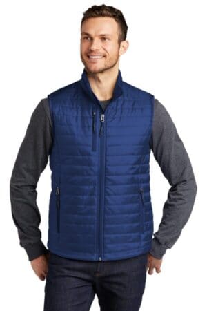 COBALT BLUE J851 port authority packable puffy vest
