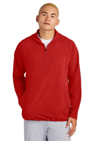 JST488 sport-tek repeat 1/2-zip long sleeve hooded jacket