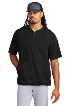 BLACK JST489 sport-tek repeat 1/2-zip short sleeve jacket