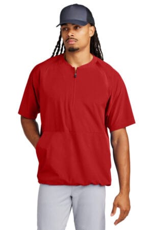 DEEP RED JST489 sport-tek repeat 1/2-zip short sleeve jacket