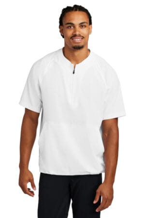 WHITE JST489 sport-tek repeat 1/2-zip short sleeve jacket