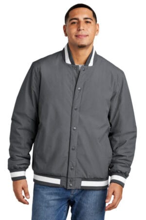 GRAPHITE JST58 sport-tek insulated varsity jacket