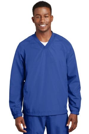 TRUE ROYAL JST72 sport-tek v-neck raglan wind shirt