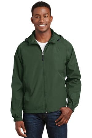 FOREST GREEN JST73 sport-tek hooded raglan jacket