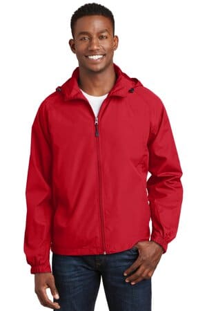TRUE RED JST73 sport-tek hooded raglan jacket